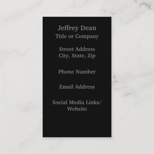 黒モノグモダンラム 名刺 (裏面)