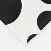 黒モノグラムのい円と点 フリースブランケット (角)