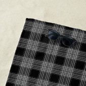 黒モノグラムのとグレーのプ市松模様にライド模様 ビーチタオル (インサイチュ)