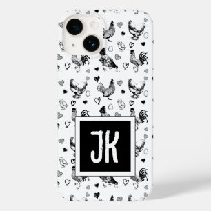黒モノグラムのと白の漫画 Case-Mate iPhone 14ケース