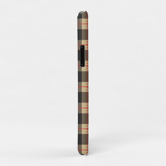 黒モノグラムのと赤のバッファロー Case-Mate iPhoneケース (裏面/右)