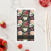 黒モノグラムのエレガント金ゴールドフローラ (インサイチュ)