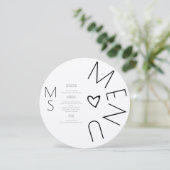 黒モノグラムのハートのメ結婚ニュー (スタンド正面)