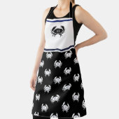 黒モノグラムの蟹航海の エプロン (インサイチュ)