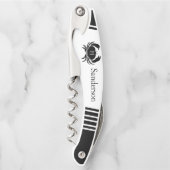 黒モノグラムの蟹航海の ソムリエナイフ (正面)