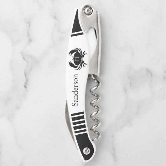 黒モノグラムの蟹航海の ソムリエナイフ (裏面)