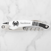 黒モノグラムの蟹航海の ソムリエナイフ (正面)