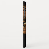 黒モノグラムの金ゴールドスクリプト銅 Case-Mate iPhoneケース (裏面/左)