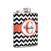 黒モノグラムの/白シェブロンのフラスコ フラスク (右)