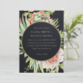 黒モモ砂漠の多肉性のサボテン結婚の葉 招待状 (スタンド正面)