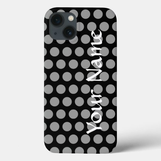 黒モロッコムードドット Case-Mate iPhoneケース (裏面)