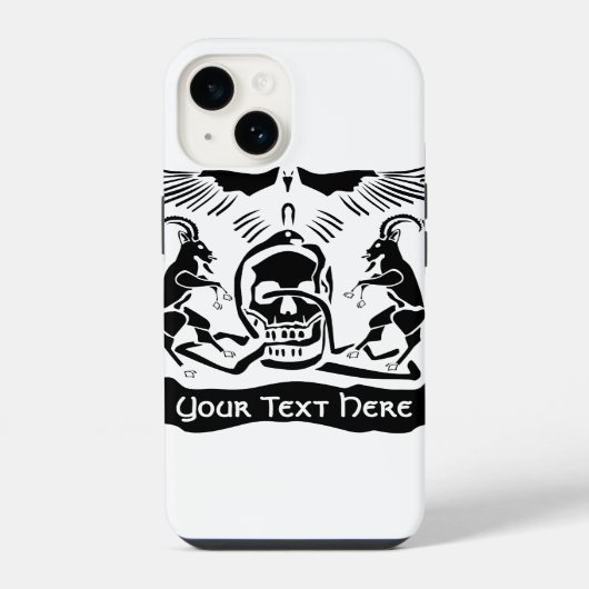 黒ヤギの堕落の三位一体の紋章 iPhoneケース (裏面)