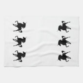 黒ユニコーンシルエットキッチンタオル キッチンタオル (横)