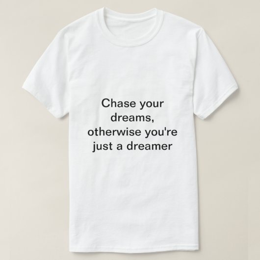 黒ユニセックスプリントの白Tシャツ Tシャツ (デザイン正面)