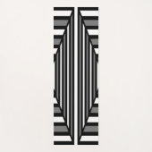 黒ユニークと白のパターン ヨガマット (正面)