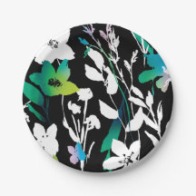 黒ユニークと白のフローラと明るい色のアクセント