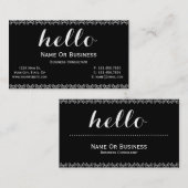 黒ユニークと白の名前 名刺 (正面/裏面)