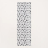 黒ユニークと白の混紡糸 ヨガマット (正面)