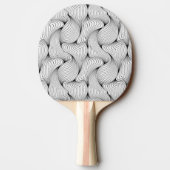 黒ユニークと白の混紡糸 卓球ラケット (裏面)