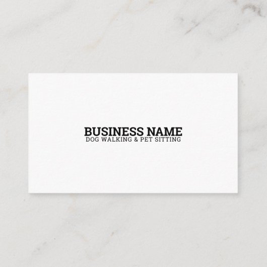 黒ユニークと白の足の印刷手順ドッグウォーカー 名刺 (裏面)