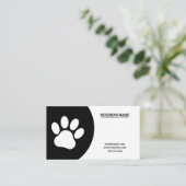 黒ユニークと白独身のの足のドッグウォーカー 名刺 (スタンド正面)