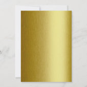 黒ユニークと金ゴールドのリハーサルディナー 招待状 (裏面)