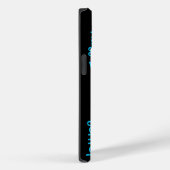 黒ユニークのおもしろい繰り返し名パーソナライズされた、 Case-Mate iPhoneケース (裏面 / 右)