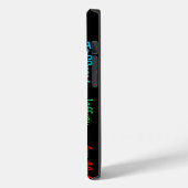 黒ユニークのおもしろい繰り返し名パーソナライズされた、 Case-Mate iPhoneケース (裏面 / 左)