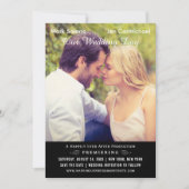 黒ユニークの映画結婚ポスター写真 セーブザデート (正面)