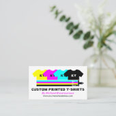 黒ユニークシャツ衣料品格安アパレル店 コーリングカード (スタンド正面)