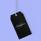 黒ユニークパーソナライズされた名モノグラム ギフトタグ