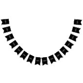 黒ユニークパーソナライズされた名モノグラム バンティングフラッグ (全)