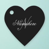 黒ユニークパーソナライズされた名モノグラム フェイバータグ