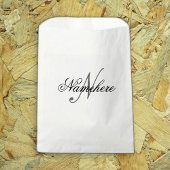 黒ユニークパーソナライズされた名モノグラム フェイバーバッグ