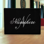 黒ユニークパーソナライズされた名モノグラム フォトブロック