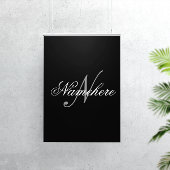 黒ユニークパーソナライズされた名モノグラム ポスター