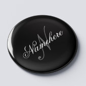 黒ユニークパーソナライズされた名モノグラム マグネット