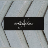 黒ユニークパーソナライズされた名モノグラム ヨガマット