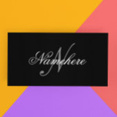 黒ユニークパーソナライズされた名モノグラム 割引カード