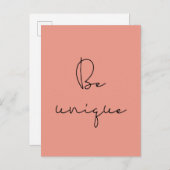 黒ユニークフォント ポストカード (正面/裏面)