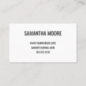 黒ユニークモダンはっきりしたタイポグラフィクリエイティブ 名刺 (裏面)