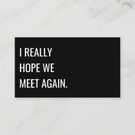 黒ユニークモダンはっきりしたタイポグラフィクリエイティブ 名刺