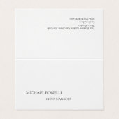 黒ユニークモダン白ミニマル主義者 名刺 (外部フラット)