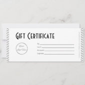 黒ユニークロゴ理容師ショップ商品券 (裏面)