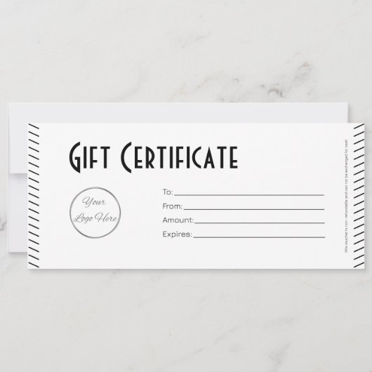 黒ユニークロゴ理容師ショップ商品券 (裏面)