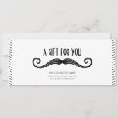 黒ユニークロゴ理容師ショップ商品券 (正面)