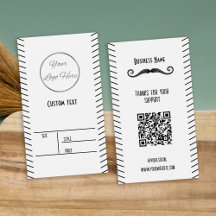 黒ユニークロゴ理容師ショップ製品価格ラベル