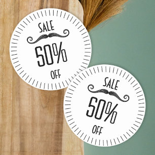 黒ユニーク店プロモーション販売シール ラウンドシール