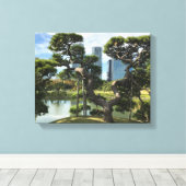 黒ユニーク松 キャンバスプリント (インサイチュ (ウッドフロア))