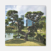 黒ユニーク松 マグネット (正面)